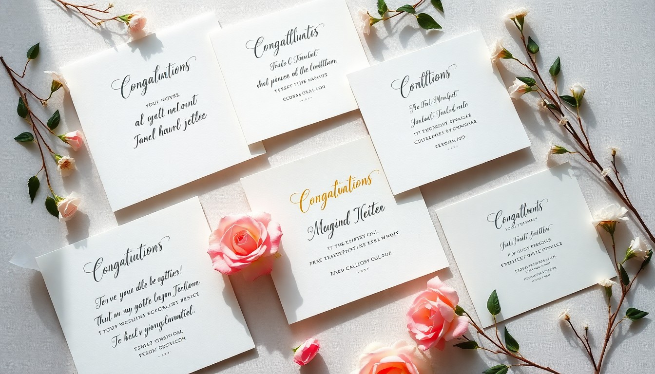 Vœux de félicitations pour les mariés 20 exemples touchants