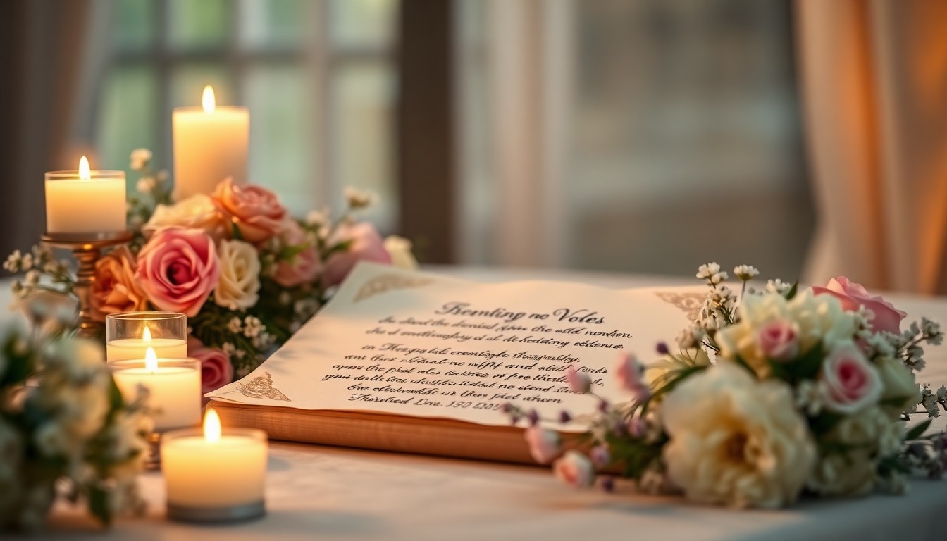 Célébrez l&rsquo;amour : 10 idées créatives de vœux de mariage qui émerveilleront vos invités !