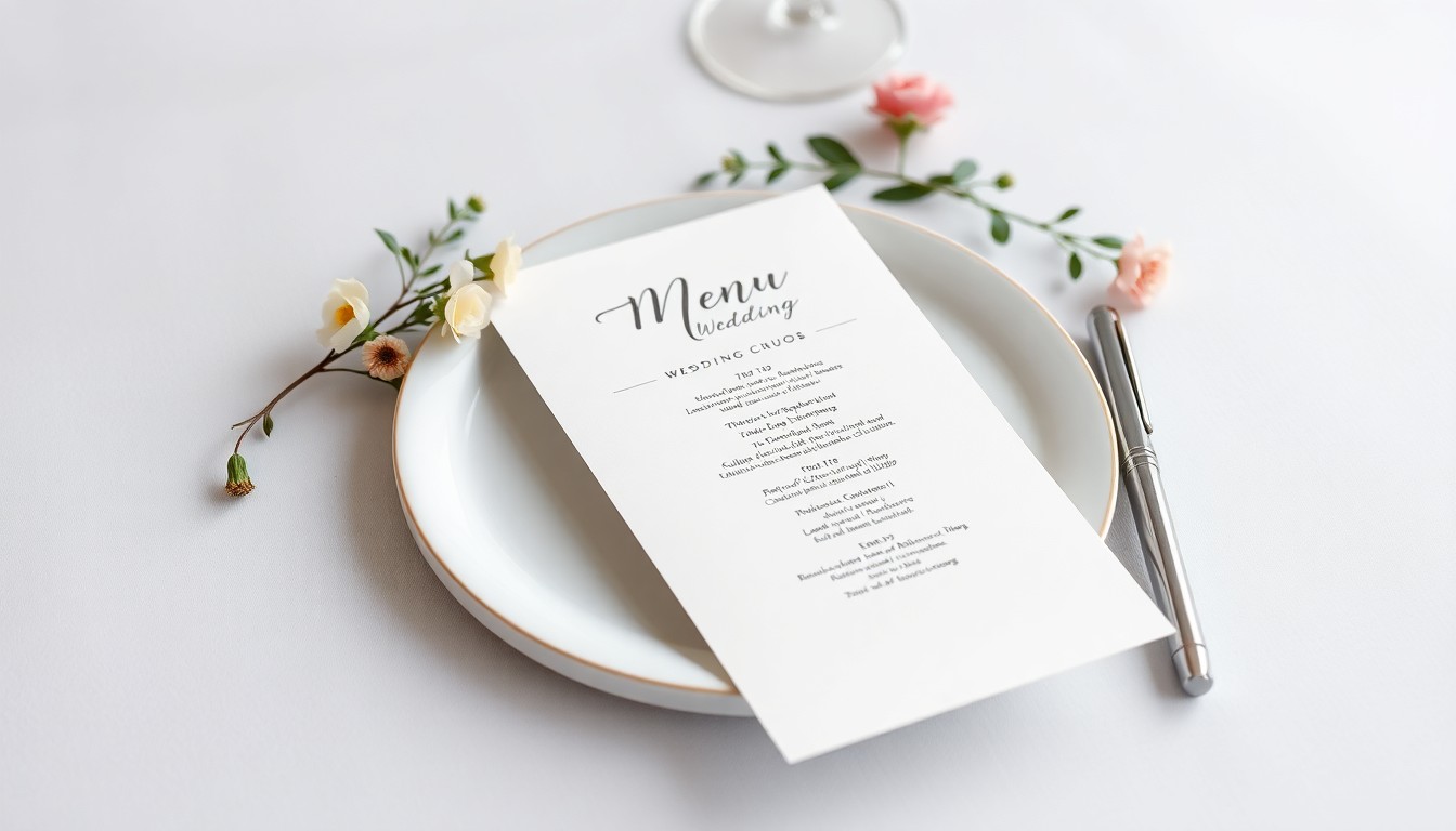 Pourquoi le menu de mariage est si important pour votre journée