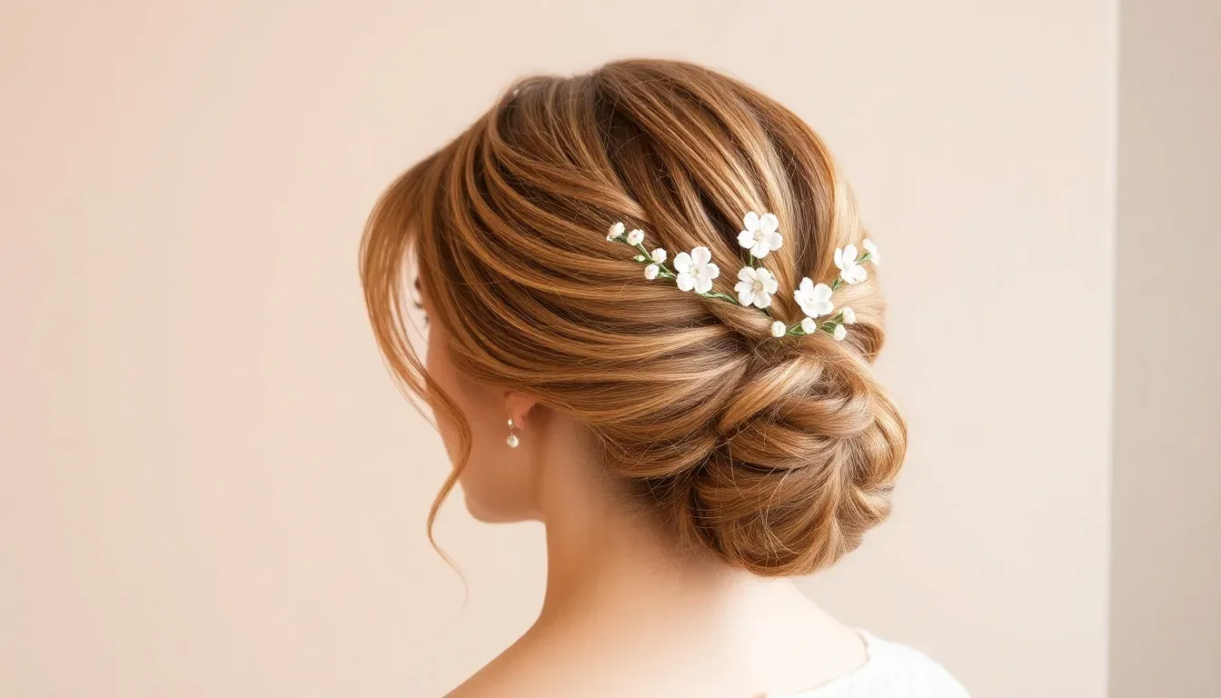 Comment se coiffer pour un mariage cheveux mi-longs 