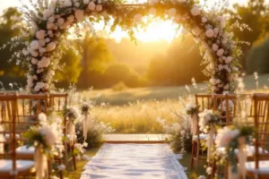 Mariage laïque prix 2026 : guide d&rsquo;achat pour cérémonies champêtres et extérieures