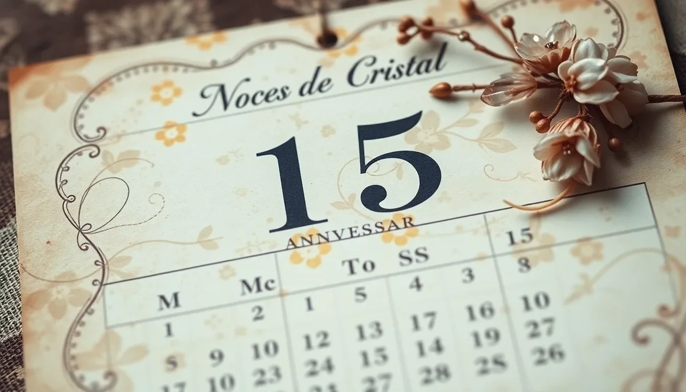 Quelle place occupent les noces de cristal dans le calendrier des anniversaires